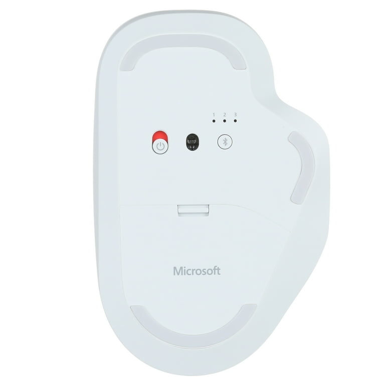 Microsoft Bluetooth Ergonomic Mouse - Glacier with Comfortable  