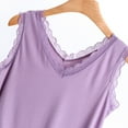 thumbnail image 4 of ALLLIST Pajamas for Women Modal Summer Sleeveless Sleep Tops Purple Casual Solid Sleepwear Women, 4 of 5