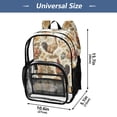 thumbnail image 4 of PVC Transparent Backpacks Clear Backpack for Travel and Outings Vintage Flowers and Hens, 4 of 7