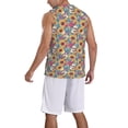 thumbnail image 2 of Naloa colorful Skull sunflower Basketball Jersey Reversible Men's Mesh Athletic Sports Shirts Training Practice S-4XLSmall, 2 of 6