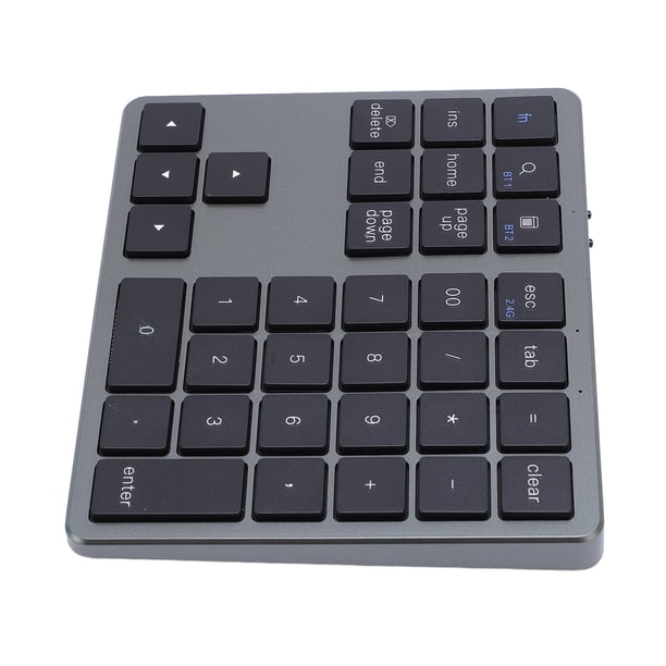 Teclado Numérico USB De 35 Teclas, Teclado Numérico Para Computadora Portátil Teclado Numérico BT Modo Dual Recargable Externo Mini Teclado Delgado Teclado Numérico Universal