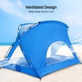 thumbnail image 4 of Beach Tent, Portable Sun Shelter for 2/3/4/6-8 Person with UPF 50+ UV Protection, Easy Setup Waterproof Beach Shade Canopy Cabana for Family Outdoor and Picnics, Fishing with Carrying Bag, 4 of 6