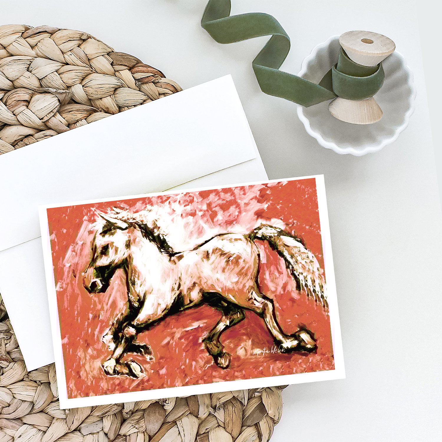 thumbnail image 2 of Shadow the Horse in Red Greeting Cards Pack of 8 7 in x 5 in, 2 of 3
