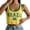 ZC Yellow, variant on Women's Mexico Letter Print Top Slim Crop Sleeveless Y2k Ringer Scoop Neck Ribbed Graphic Tank Top Shield Flag Cami Shirt Summer Baby Tee