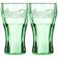 thumbnail image 4 of Juego de 12 Vasos de Vidrio Coca Cola 450 ml Libbey AJR Green Glass, 4 of 6