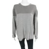 Pre-owned|Onia Womens Striped Crew Neck Sweater Gray Large