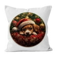 thumbnail image 2 of Uuiauoio Christmas Holiday Pillow Cover, Festive Themed Sofa Decor , Seasonal Home Decoration for Living Room and Bedroom Styling, Machine Washable Throw Pillow Case, 2 of 6