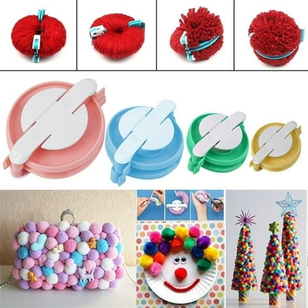 Unusual 8 Pcs Knitting 4 Sizes Maker Fluff Ball Pompom Needle Weaver Knitting Wool Tool DIY Craft Set Excellent