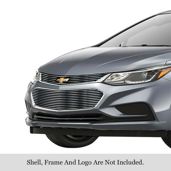 2016-2018 Chevy Cruze Not For Rs Package Stainless Steel Silver Hairline Finish Finish Horizontal Billet Stainless Steel Billet Grille