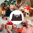 thumbnail image 6 of Rhombic chain small bag, women's messenger bag, artificial leather, versatile messenger bag. - brown, 6 of 6