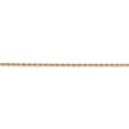 thumbnail image 2 of 14k Rose Gold Hand Made 1.5mm Diamond Cut Solid Rope Chain w/ Lobster Clasp 30", 2 of 3