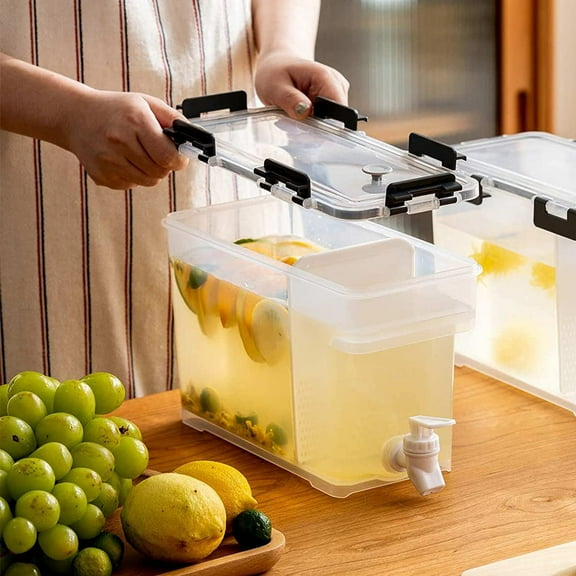 PTOOTP Transparent PP Juice Beverage Dispenser 1PCS Slim Body Home Use Water Container