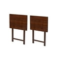 thumbnail image 3 of Mainstays Modern Solid Wood Folding Tray Tables, Set of 2, Walnut, 3 of 11