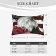 thumbnail image 4 of Naloa Eagle With Hat And Roses Pillowcase, Throw Pillowcase, Wrinkle-Free, Stain-Resistant with Hidden Zipper for Bedroom Sofa-16"x24", 4 of 6