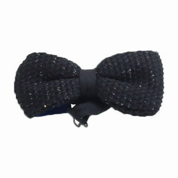 Ryan Seacrest Distinction Men's Pre-Tied Knit Bow Tie Silk Black Not Applicable