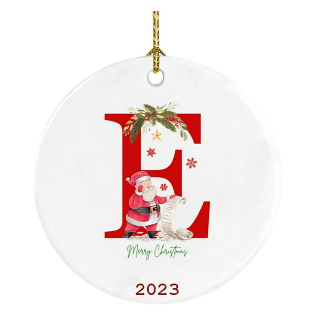 Decoraciones de Navidad Al Aire Libre Decoración Del Árbol de Navidad Colgante Personalizado Navidad 26 Carta Decoración, Decoración Del Árbol de Navidad Regalo de Navidad Decoraciones Del Árbol de Na