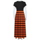 thumbnail image 5 of Vestido largo colorido con estampado de Halloween para mujer, vestidos estampados de manga corta, vestido playero informal Maxi Pompotops  ghjkhdj13781, 5 of 6