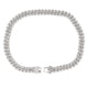 thumbnail image 2 of Collar de 19,7 pulgadas con rombos y diamantes de imitación, cadena de doble capa genial para hombres y mujeres, plata, 2 of 15