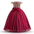 thumbnail image 3 of Vestido TTYAOVO para niña, boda, princesa, vestido de encaje con flores, talla 120, 3 of 7