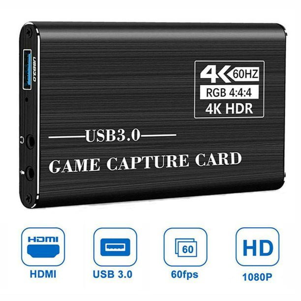 Hdmi Game Capture Card 4k Screen Record Usb3 0 Uvc Video Recorder Device Box Game Broadcast Live Streaming Capture Card For Nintendo Switch Ps4 Xbox One 360 Dslr With Mic Input Black Walmart Com Walmart Com