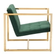 thumbnail image 2 of Modern Alt Arm Chair Green & Gold, 2 of 6
