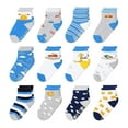 thumbnail image 3 of Landzoo 12 Pack Non Kids Toddler Baby Socks With Grips For 3 5 Years Boys Girls Crew Socks Colors, 3 of 9
