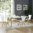 thumbnail image 5 of Modway Cascade 17.5" Modern Style Wood Dining Chair in White (Set of 4), 5 of 5