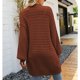 thumbnail image 4 of Suéter con capucha para mujer, abrigo, Color puro, manga abombada, fibra de poliéster suave, cárdigan informal para mujer para oficina, citas, hogar, rojo L, 4 of 6