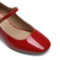 thumbnail image 6 of Women's Mary Jane Block Heel Pumps with Square Toe and Buckle Strap, 6 of 6