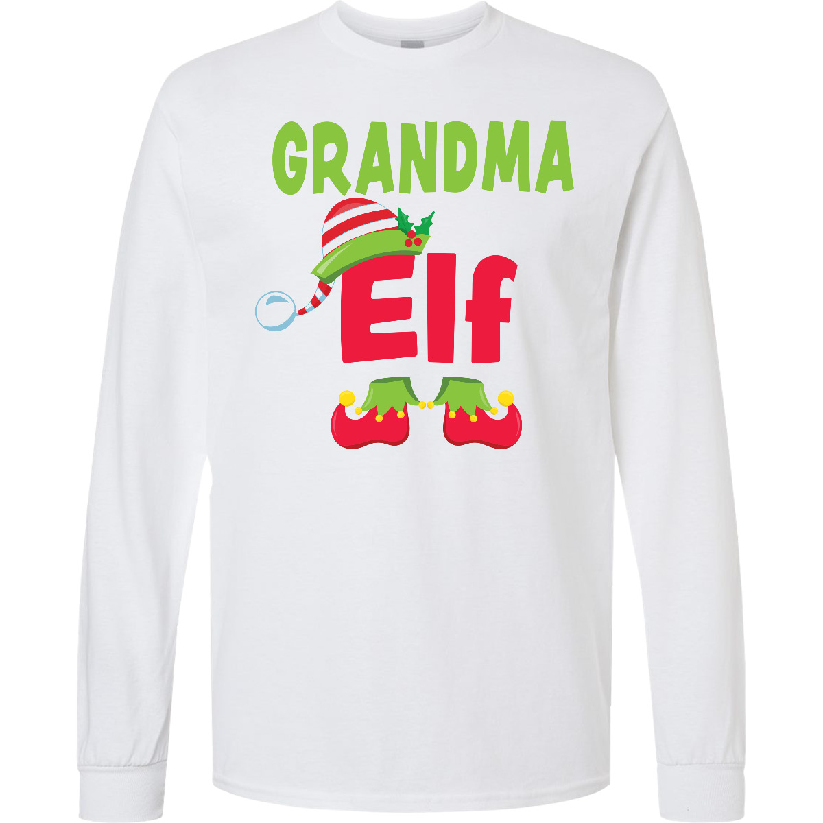 Inktastic Christmas Grandma Elf Long Sleeve T-Shirt