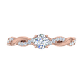 thumbnail image 3 of 0.37 Carat Prong Set Solitaire Diamond Engagement Ring Band in 14K Rose Gold (Ring Size 4.25), 3 of 5