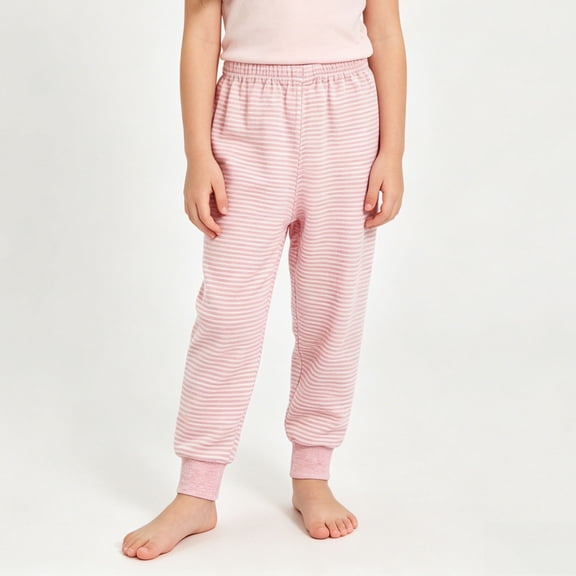 Diufon Toddler Boys Girls Cotton Pants Striped Casual Elastic Waisted Bottom Pant Fall Winter Warm Home Pajama Trousers