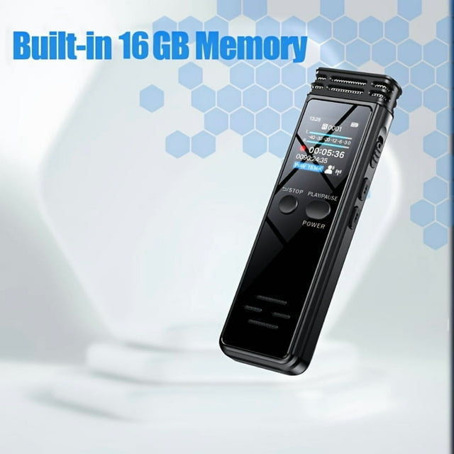 128G Voice-Activated Digital Recorder - Portable Mini with USB, MP3, Professional 1536kbps Audio for Lectures & Meetings, Password Protection, Noise Reduction Chip, 128GB/64GB/32GB/16GB Options