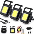 thumbnail image 2 of Mini linterna led de trabajo, linterna de bolsillo portátil, llaveros, Linterna recargable con USB, Sacacorchos de luz para acampar al aire libre, 2 of 4