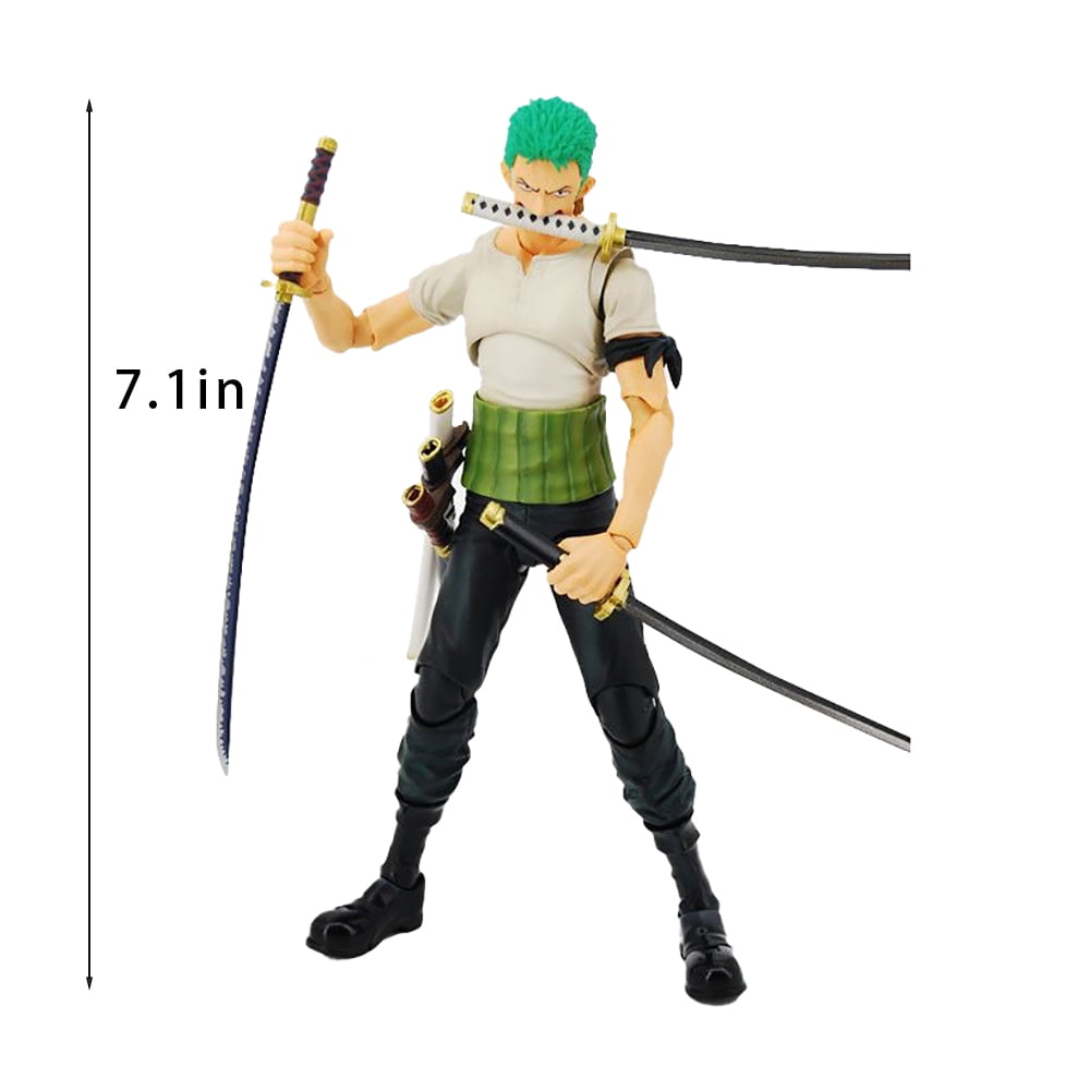 YQLADB Anime Action Heroes PVC Figure Battle Roronoa Zoro -The Rai on Onigashima-, Variable Realistic Collectible Character Model Ornaments Statue, Multicolor