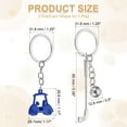 thumbnail image 2 of Golf Cart Keychain, Mini Cute Golf Ball Key Chain Sport Pendant Key Ring Bag Backpack Decor Blue, 2 of 7
