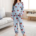 thumbnail image 7 of Women's Pajama Sets Long Sleeve Sleepwear Loungewear Warm Suit For Winter Coral Velvet 2025 New Thickened Plus Velvet Large Size Casual Wearable Home Clothes Plus Size Womens Clothing, 7 of 7