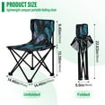 thumbnail image 3 of 600D Oxford Camping Chair Portable Foldable Chair Supports 220 lbs for Picnic, Fishing, Backpacking Butterfly and The Moon, 3 of 8
