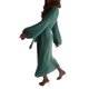 thumbnail image 3 of SAYOO , cárdigan de punto para mujer, moda, Color sólido, ganchillo, ahuecado, manga larga, informal, estilo suelto, abrigo con cinturón, Tops largos SAYOO  Moda, 3 of 5