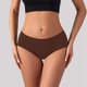 thumbnail image 2 of Ropa interior femenina de algodón sin costuras y cintura baja: transpirable, de color liso, braguitas triangulares, 2 of 4