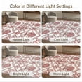 thumbnail image 7 of ODIKA Pink Border Alfombra Para Cuarto Boho Scattered Vintage Refined Structured Non-Slip Chair-Friendly for Home Office, Gaming Room, Under Desk, 7 of 7