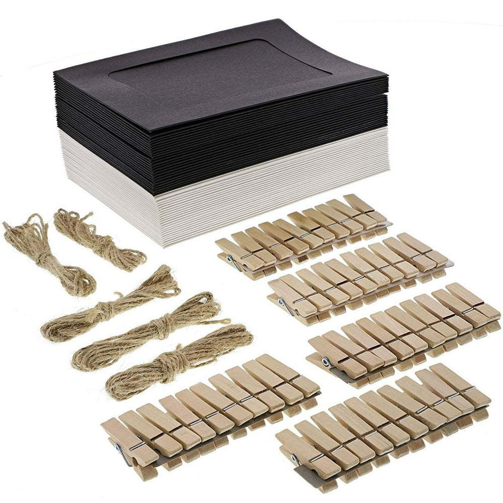 Juvale Cardboard Paper Picture Frame Diy Hanging Kit (50 Pack) 4X6 Inch