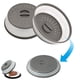 thumbnail image 1 of BTideas Cubierta para Salpicaduras de Microondas para Alimentos, Tapa de Microondas de Goma Plegable y Ventilada con Asa, Gris, 1 of 1