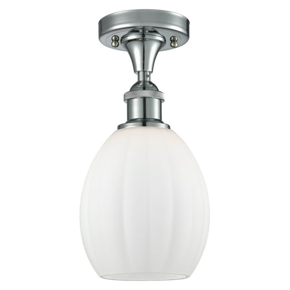 Innovations Lighting 516-1C Eaton Eaton 1 Light 6" Wide Semi-Flush Ceiling Fixture - White
