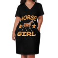thumbnail image 3 of Vestido de bolsillo suelto de caballo Vestido de mujer Ropa femenina, 3 of 7