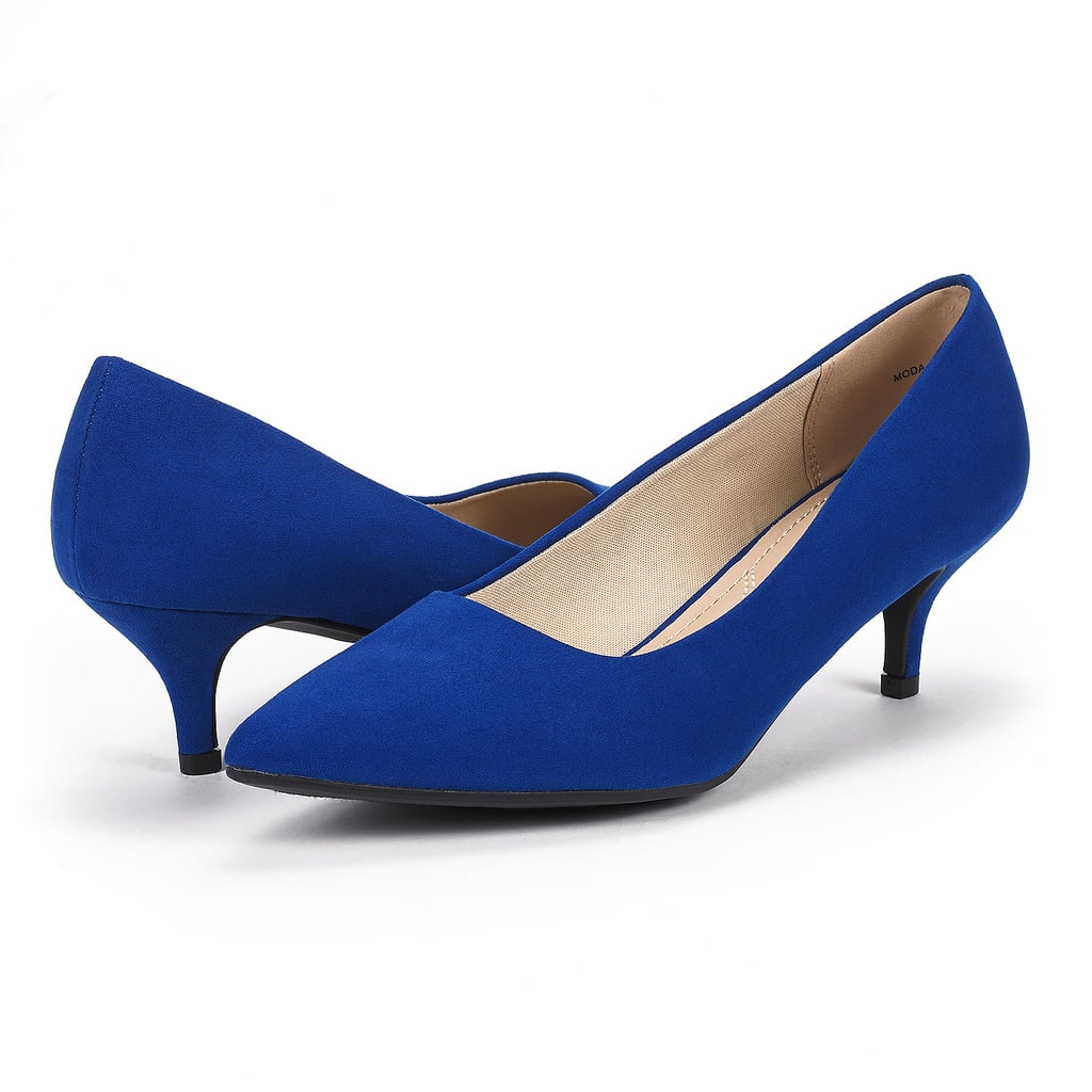 Dream Pairs Women's Dress Pump Shoes Low Heel Pointed Toe Wedding Party Heel  Shoes Moda Royal/Blue Size 5 - Walmart.com