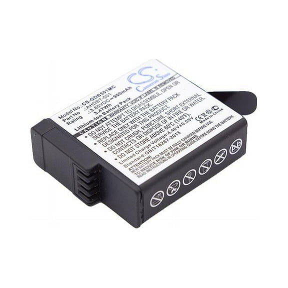 Battery for GoPro CHDHX-501 CHDHX-701 CHDHX-701-RW Hero 7 AHDBT-501 900mAh