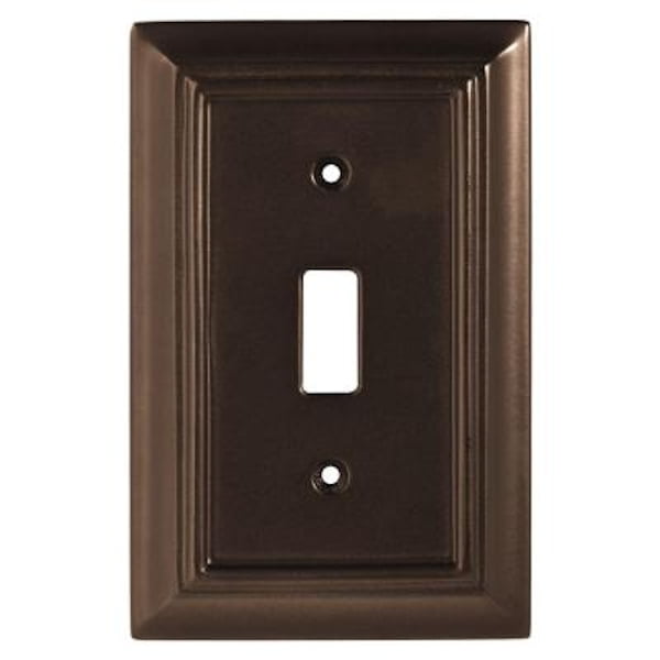 Switch Plate Brainerd 64380 Stamped Steel Round Triple Toggle Switch Wall Plate Cover Satin Nickel Switch Plate Brainerd 64380 Stamped Steel Round Triple Toggle Switch Wall Plate Cover Satin Nickel