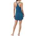 thumbnail image 3 of INSPIRE CHIC Women's Sleeveless Sleepshirt Chemises Lingerie V Neck Mini Slip Soft Pajama Dress L Peacock Blue, 3 of 6