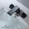 thumbnail image 5 of Casainc 3-Hole Deck Mounted Bathtub Sink Faucet Dual-Function Bathroom Faucet Matte Black, 5 of 9